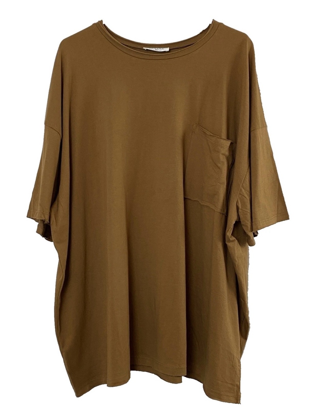 Zenana Raw Edge Oversized T-Shirt - XL